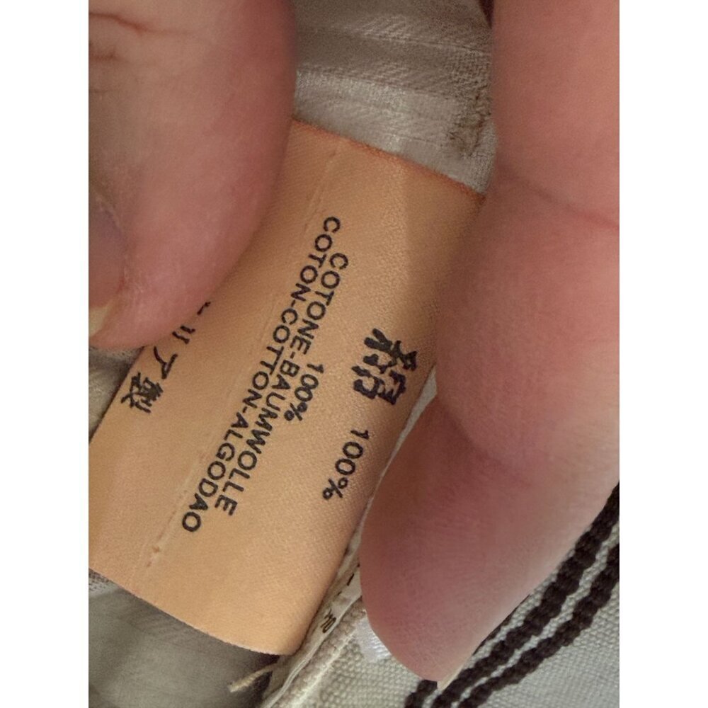 EM'S of Mason's Beige Cotton  Straight-Leg Pants Italy Casual Classic 34/40/33 - Picture 7 of 12